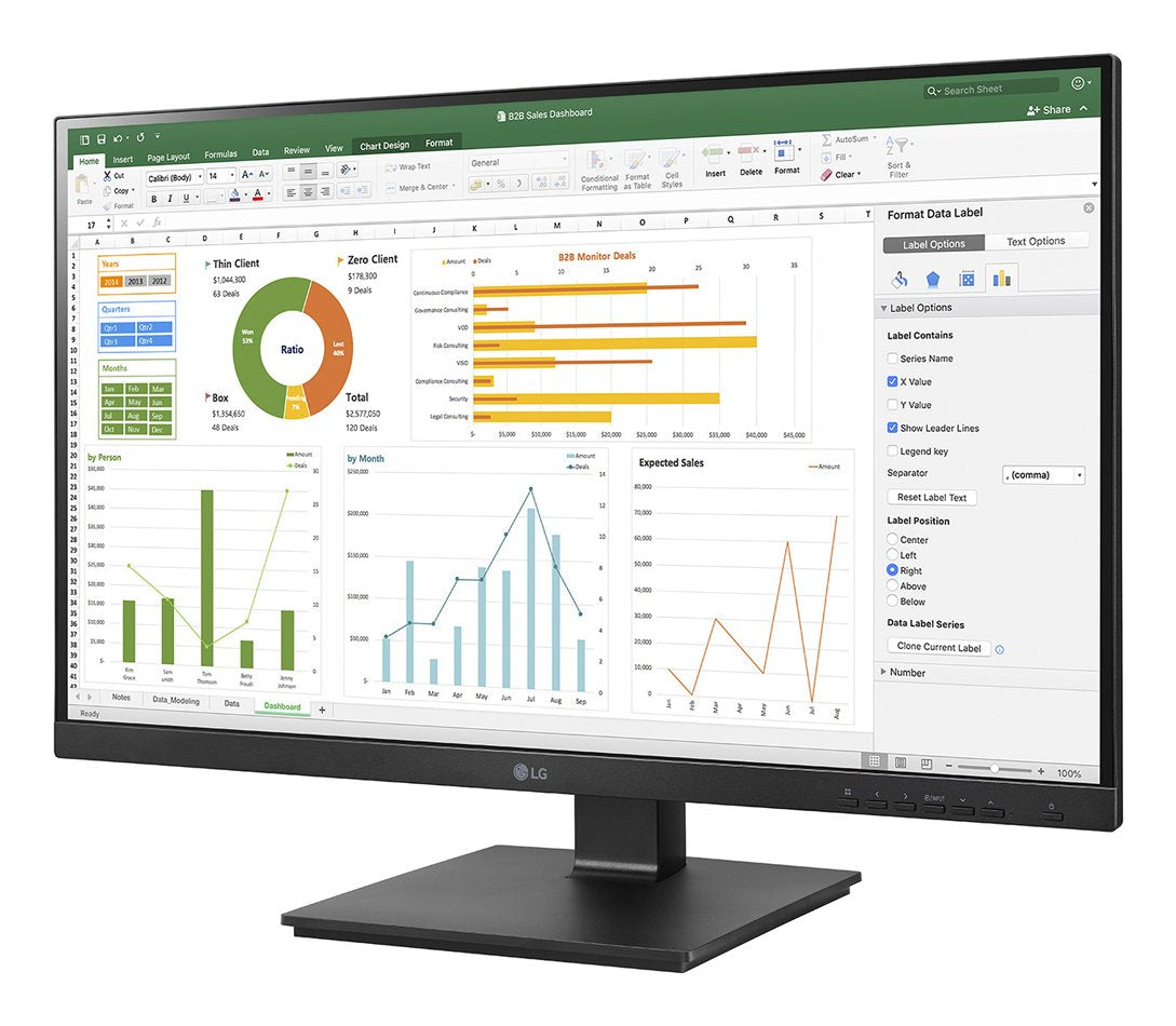 Lg 27bn65q-B 27" 16:9 Ips Lcd Dp Hdmi Monitor Refurbished
