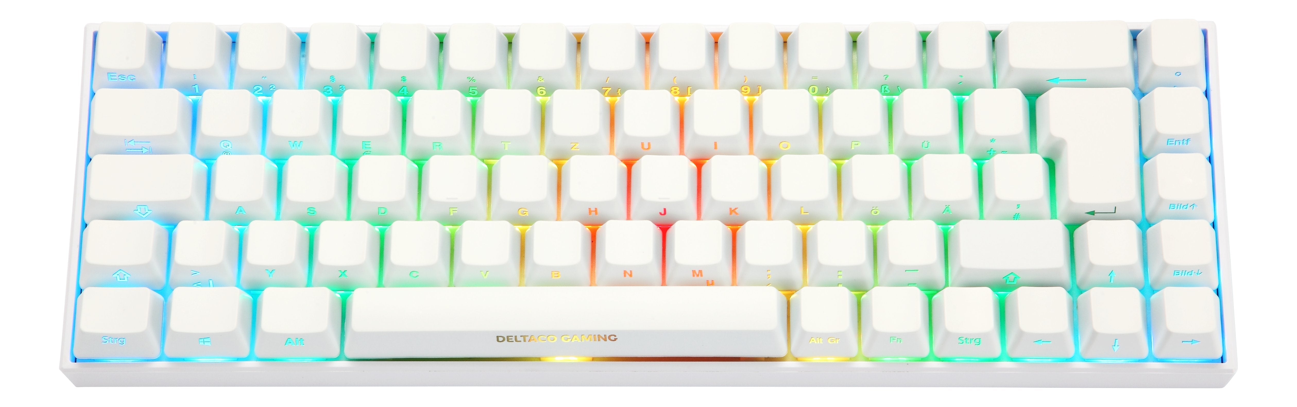 Deltaco Gaming Teclado Wk95r Wireless, Rgb, Blanco