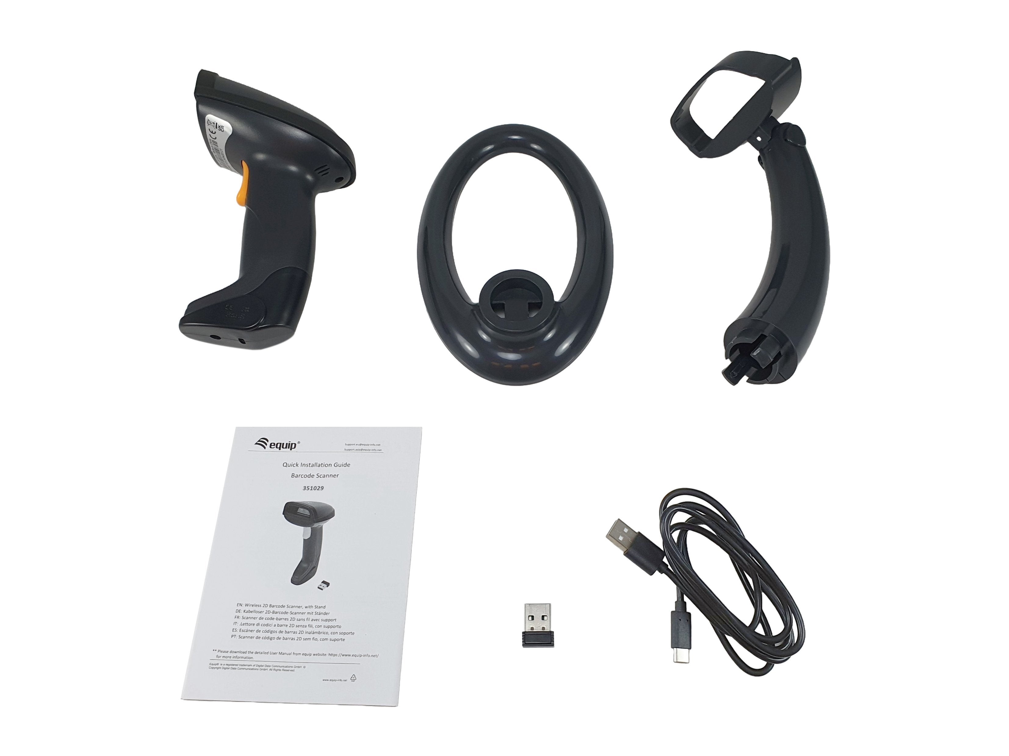 Scanner Codigo De Barras Inalambrico Equip 351029 1d-2d-Qr Soporte Ip54 Vel. 220fps Dist. 15