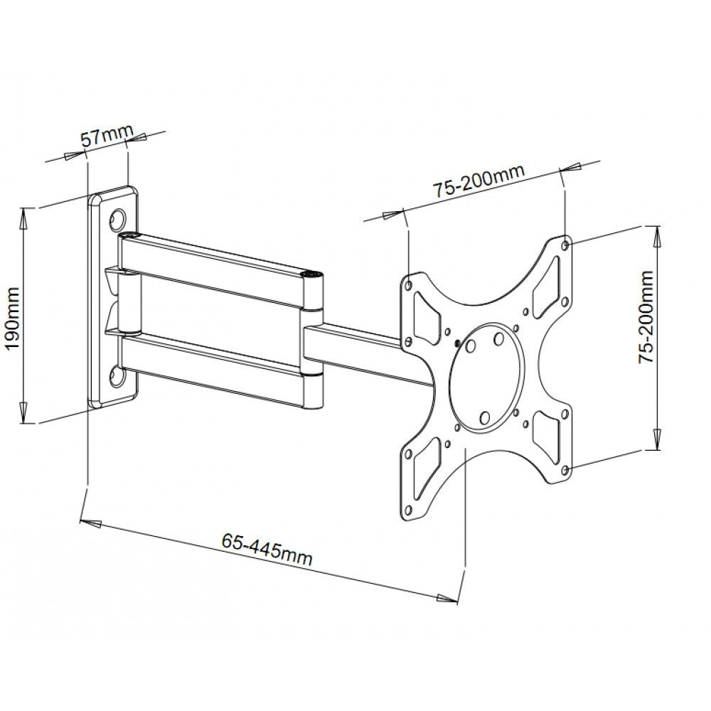 Soporte Techly Ica-Lcd 2903bicol  Para Tv 94 Cm (37") Blanco, Negro