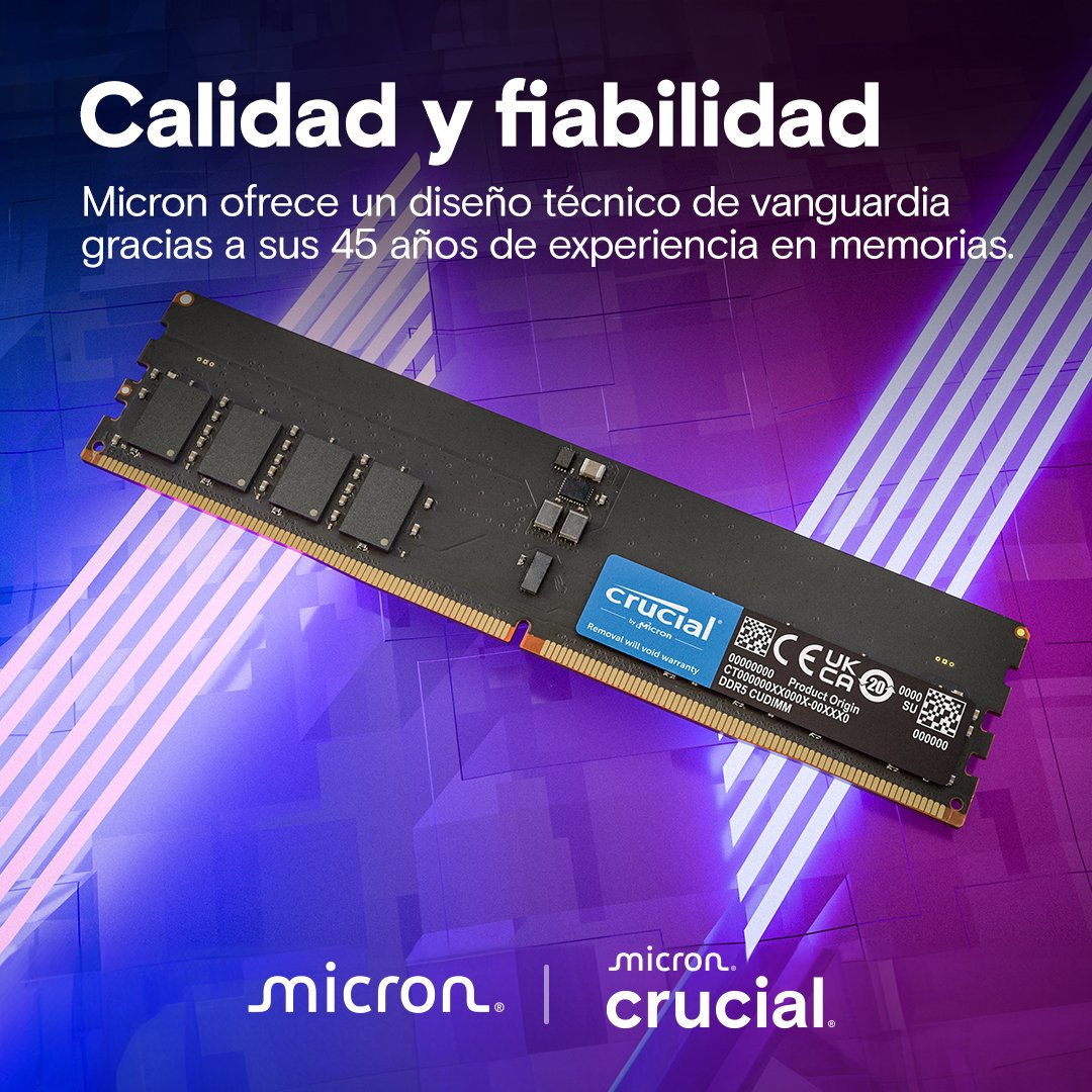 EAN 0649528941206 - Crucial CT2K16G64C52CU5 módulo de memoria 32 GB 2 x 16 GB DDR5 6400 MT/s imagen 5