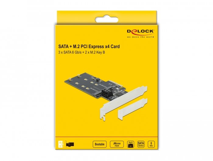 Delock Tarjeta Pci Express X4 3 Puertos Sata + 2  M.2 - Perfil Bajo