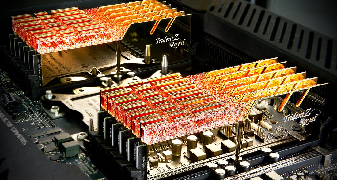 Memoria G.Skill Trident Z Royal Series Ddr4  - 128 Gb (8 X 16 Gb Kit) 3200 Dimm Cl16