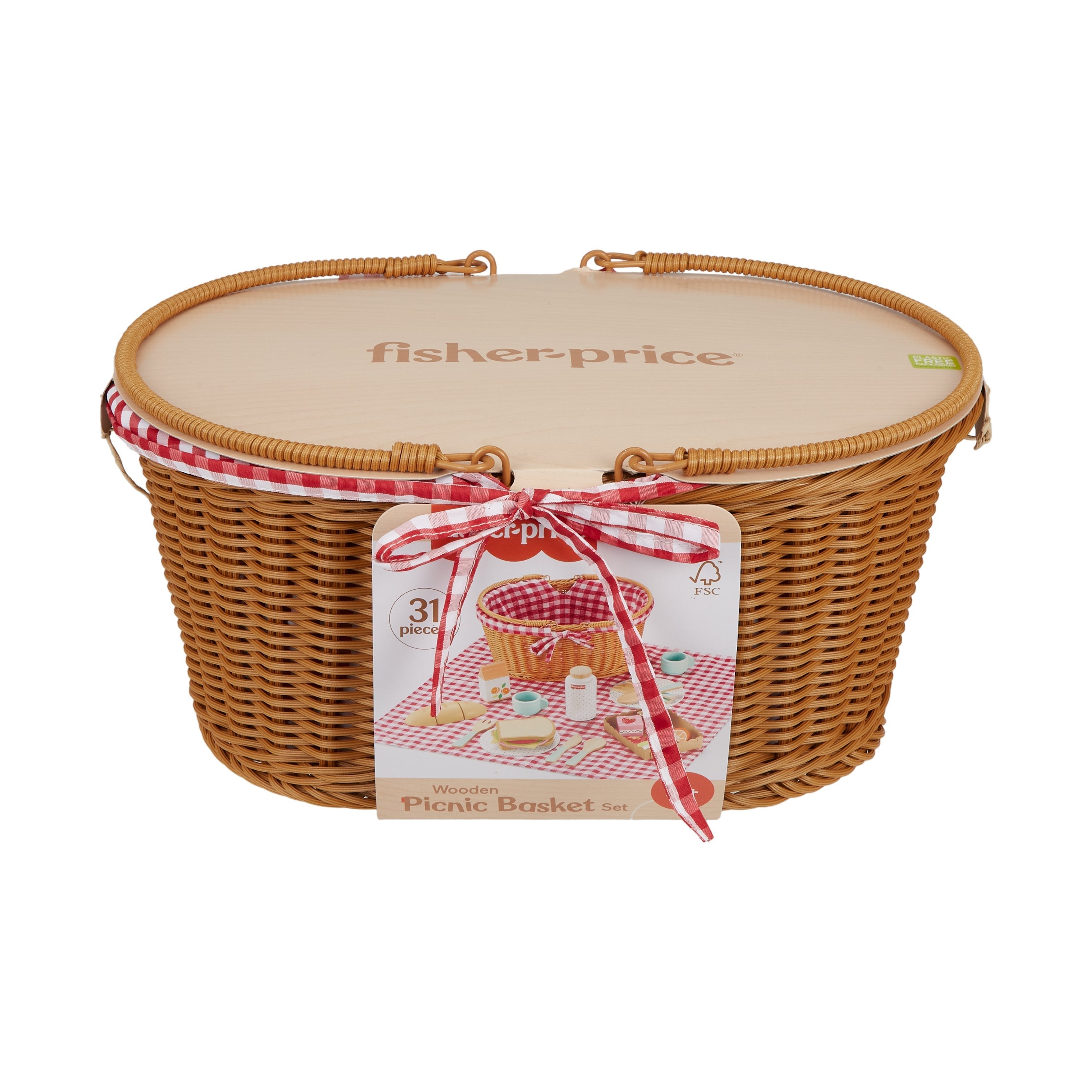 EAN 0194735238569 - Fisher-Price Wooden Picnic Basket imagen 6