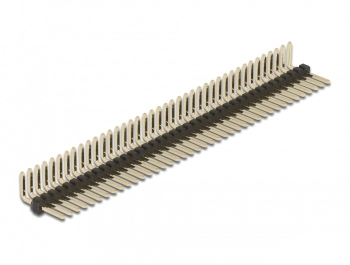 Delock Conector De 40 Pines, Paso 1,27 Mm, 1 Fila, Acodado, 5 Piezas