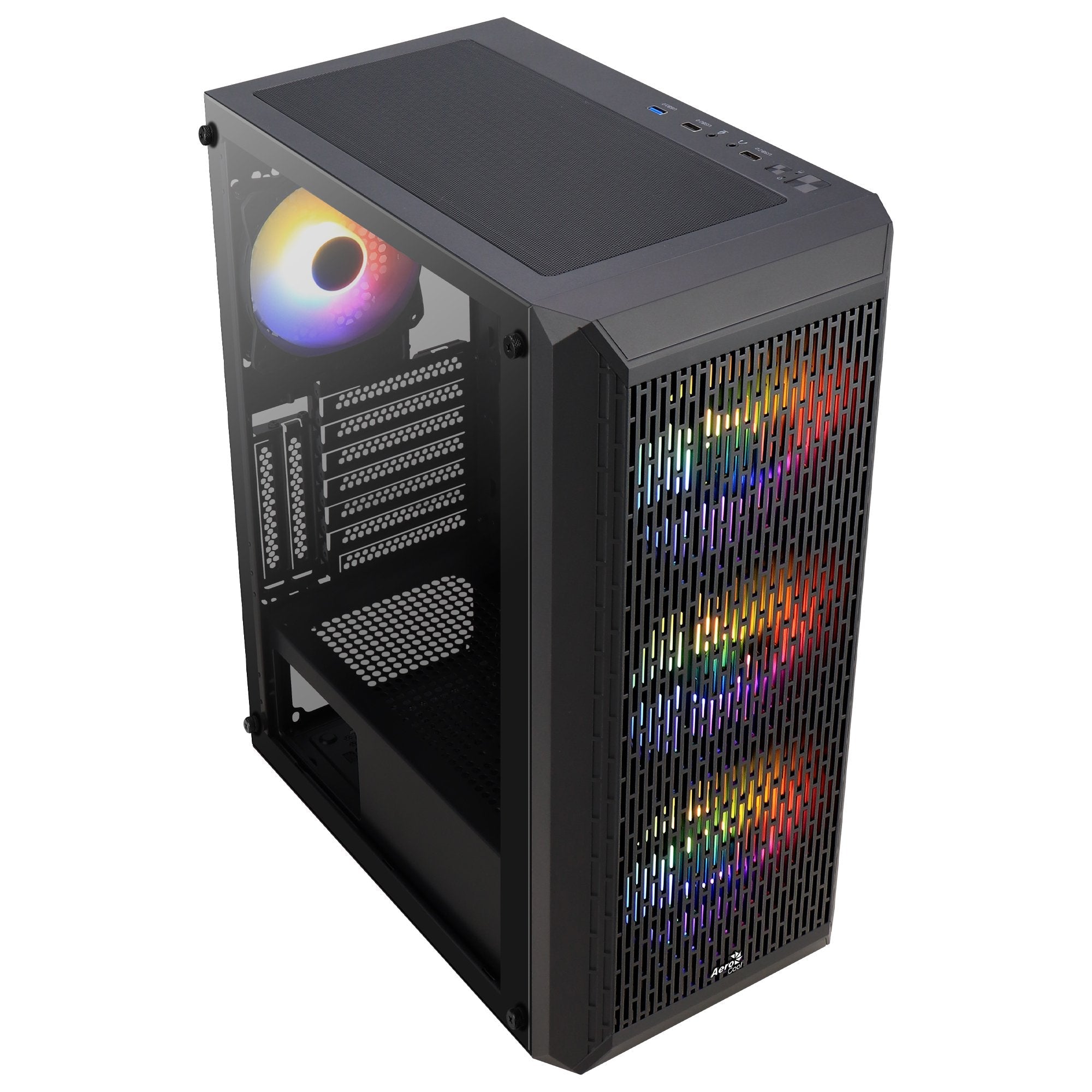 Caja Pc Aerocool Atx Beam V2 Frgb Black
