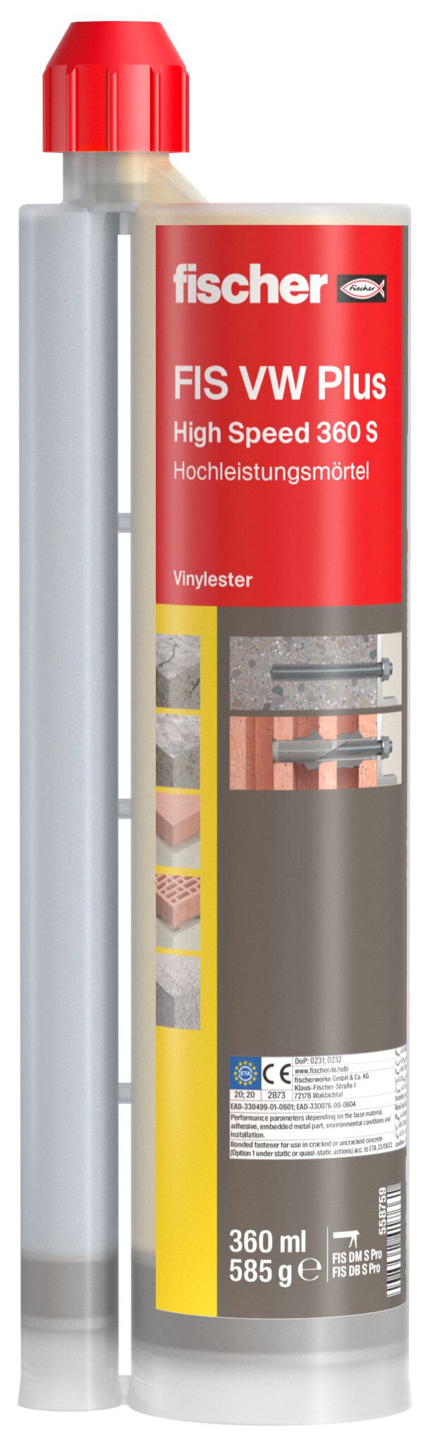 Fischer Mortero De Altas Prestaciones Fis Vw Plus High Speed ??360 S 558759