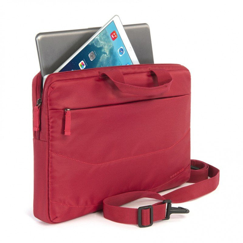 Maletin  Tucano Idea  Portatil 15,6" + Raton Inalambrico - Tamaño Slim - Interior Acolchado - Rojo