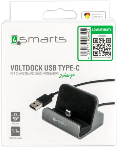 4smarts Soporte Con Estación De Carga Usb-C Voltdock Gris