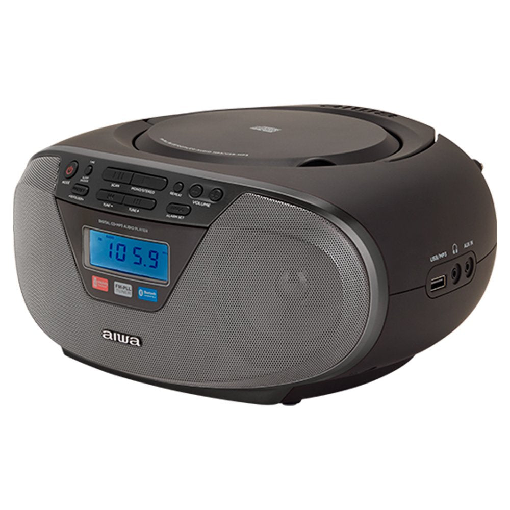 Radio Cd Portátil Aiwa Bbtu 400bk 6w Rms Usb Bluetooth