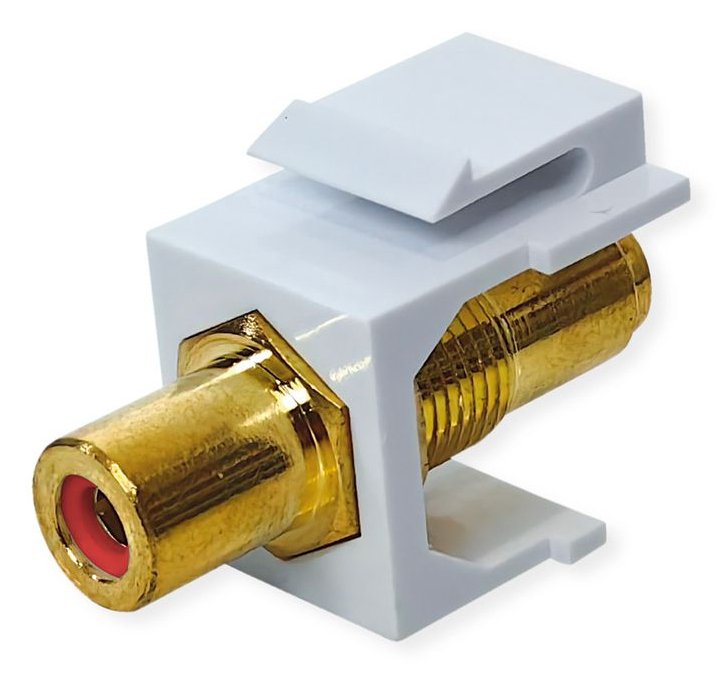 Value Rca-Keystone-Kupplung, Kunststoff, Rot