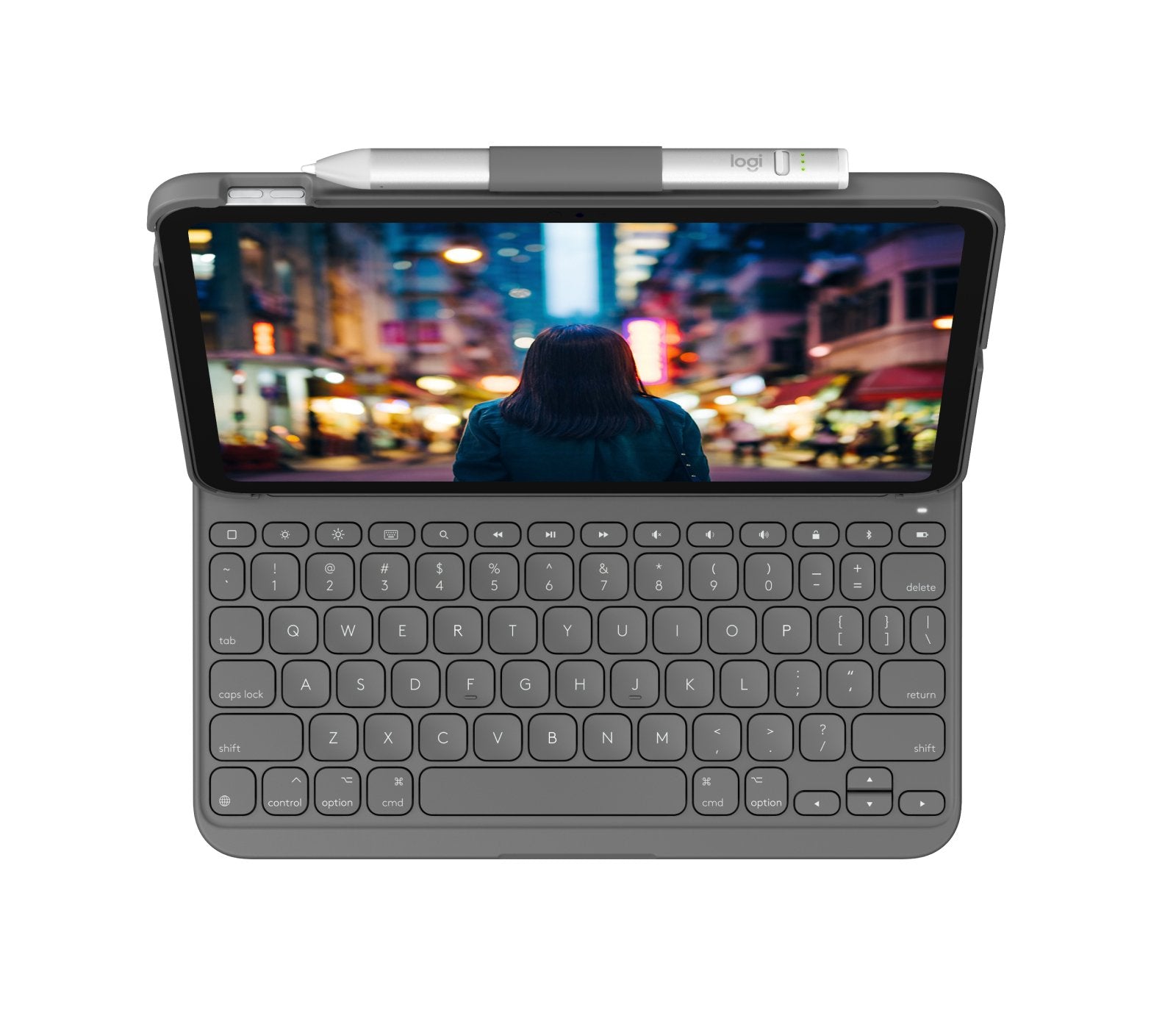 Inglés - Logitech Slim Folio Gris Bluetooth Qwerty Ipad Reino Unido
