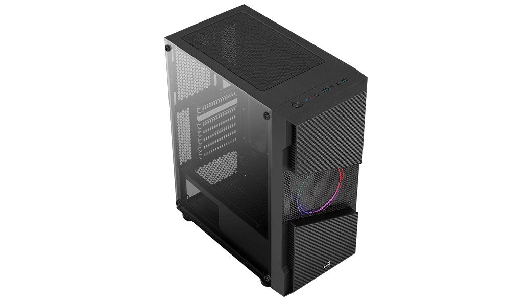 Caja Pc Aerocool Menace Saturn Frgb Midi Tower Negro