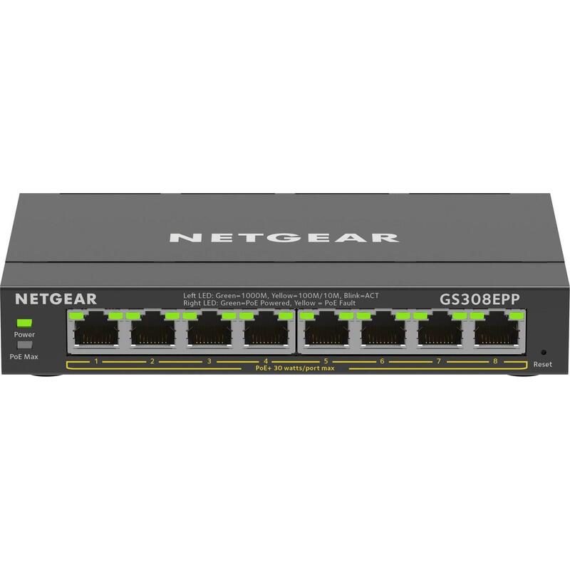 8pt Ge Plus Switch W/Hi-Pwr  Poe+