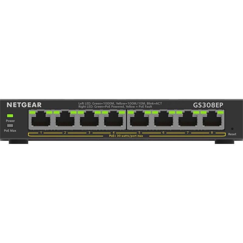 8pt Ge Plus Switch W/Poe+