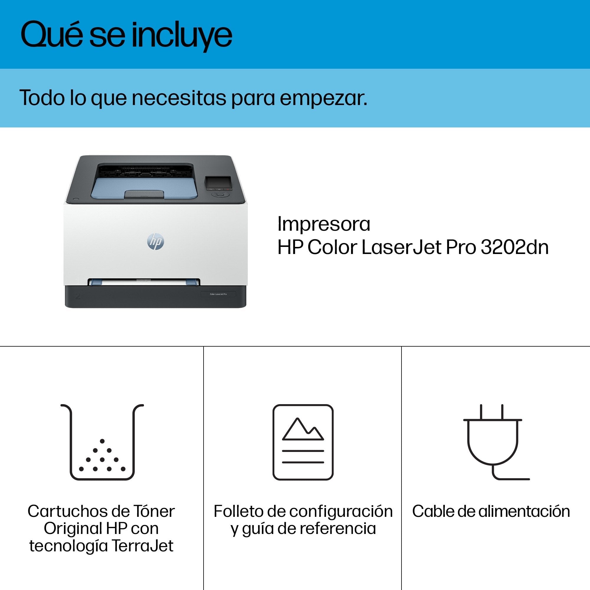 Impresora Láser Color Hp Laserjet Pro 3202dn Dúplex Blanca