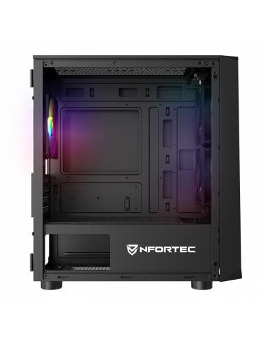 Nfortec Dys Tempered Glass Usb 3.0 Argb Black