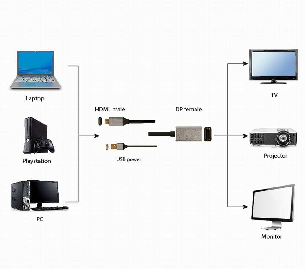 EAN 8716309124546 - Gembird A-HDMIM-DPF-02 adaptador de cable de vídeo 0,1 m HDMI tipo A (Estándar) DisplayPort Negro imagen 4