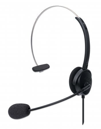 Auriculares  Manhattan Usb Mono Over-Ear Usb-A-Mecker Negro