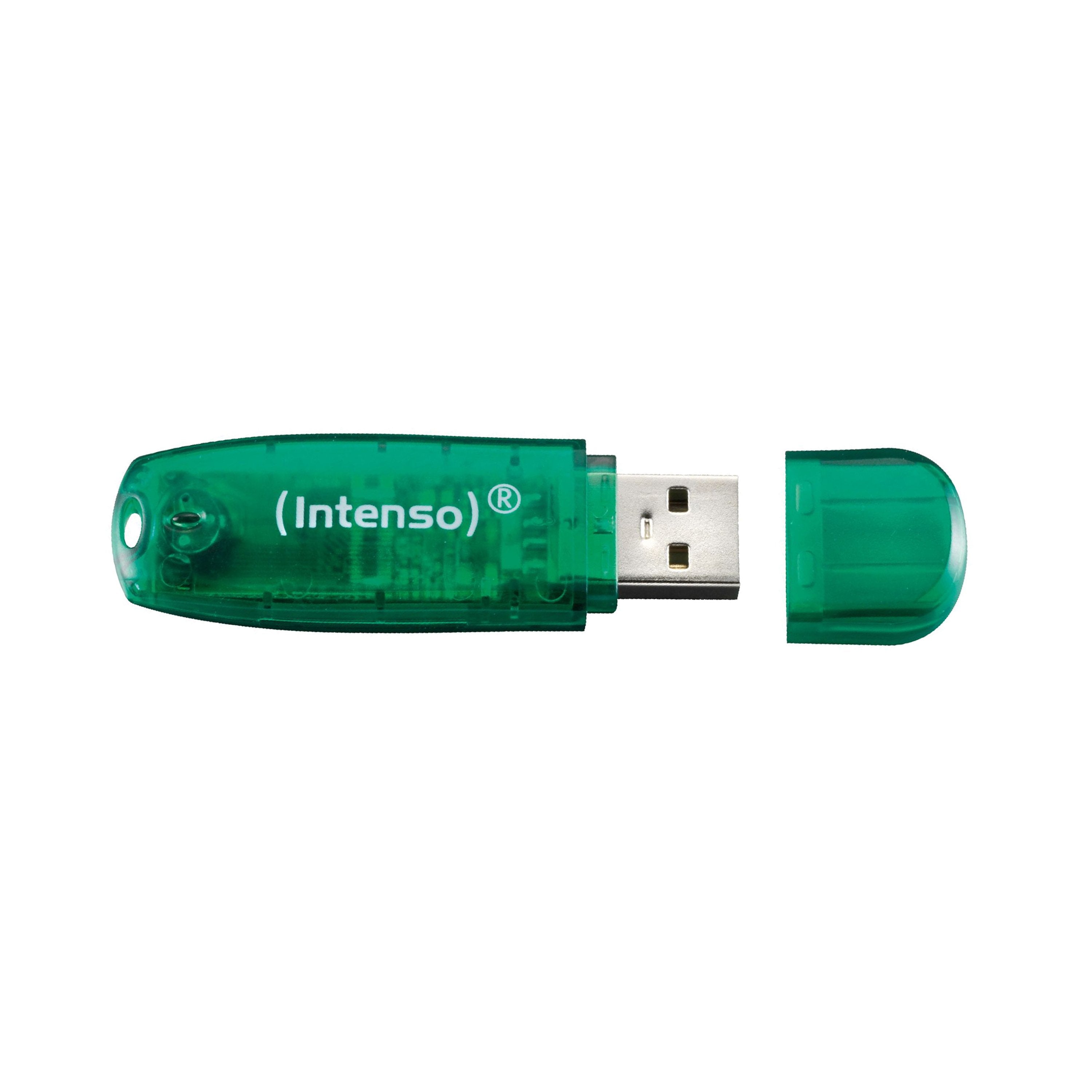 Pendrive Intenso 8gb 3502460 Rainbow Line Verde