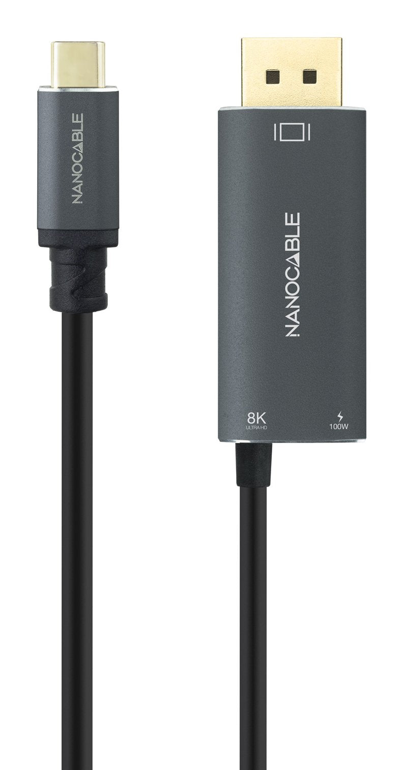 Cable Usb-C/M - Displayport/M+Usb-C/H, Negro 1.8 M