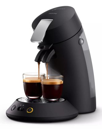 Philips Senseo Original Plus Premium Csa220/60, Máquina De Almohadillado Negro (Mate)/Plateado Csa220/60