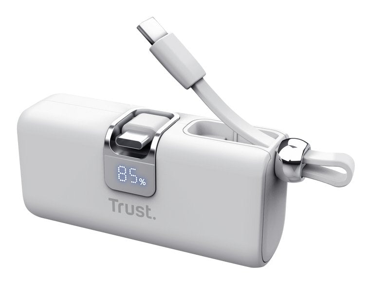 Powerbank 5000mah Trust Pacto 26105 18w Blanca