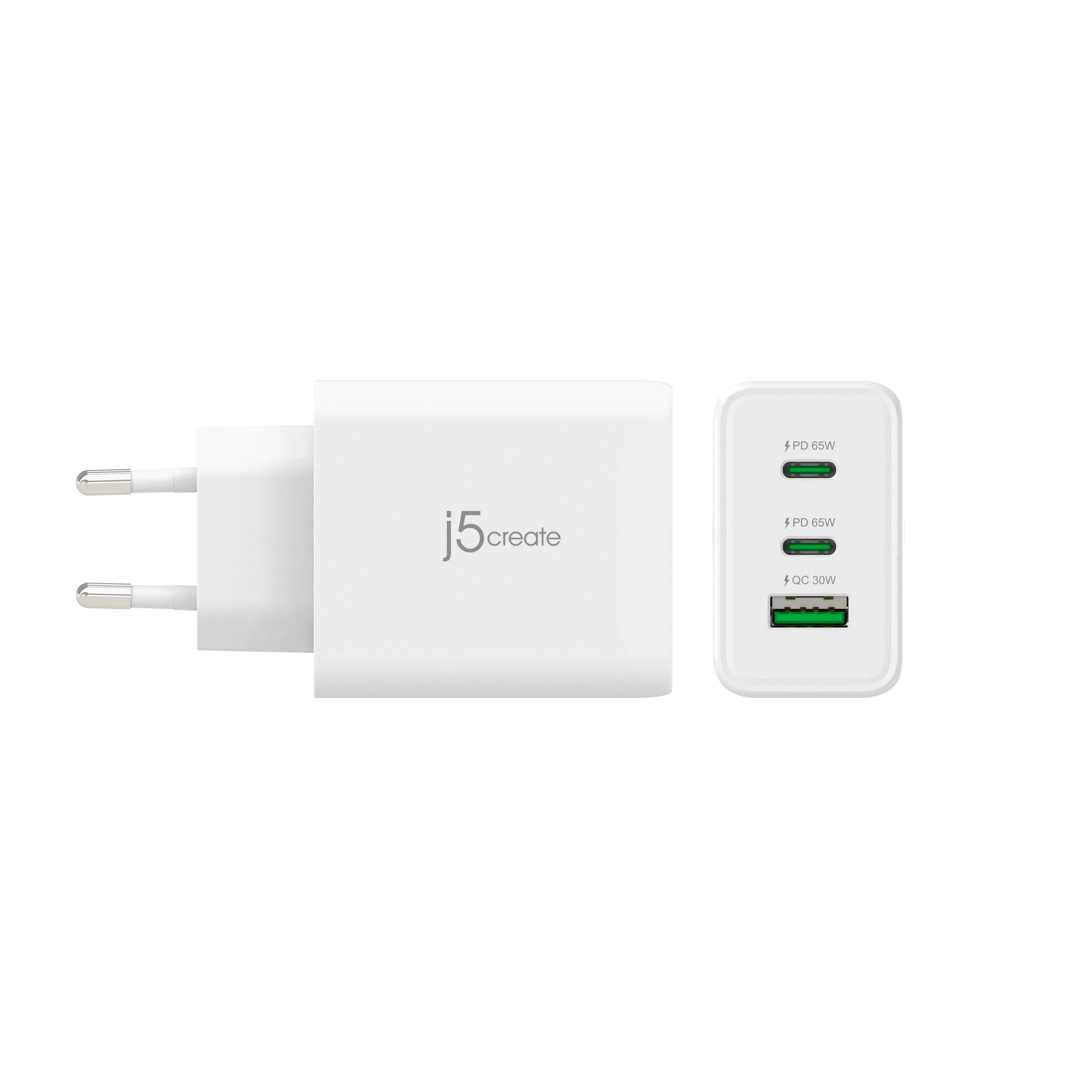 J5create Jup3365e-En Cargador Usb-C® De 65w Gan De 3 Puertos - Ue