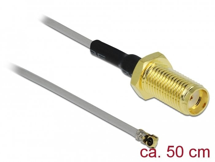 Delock Cable De Antena Sma Hembra Para Instalación A Mhf® 4l Macho 1.37 50 Cm