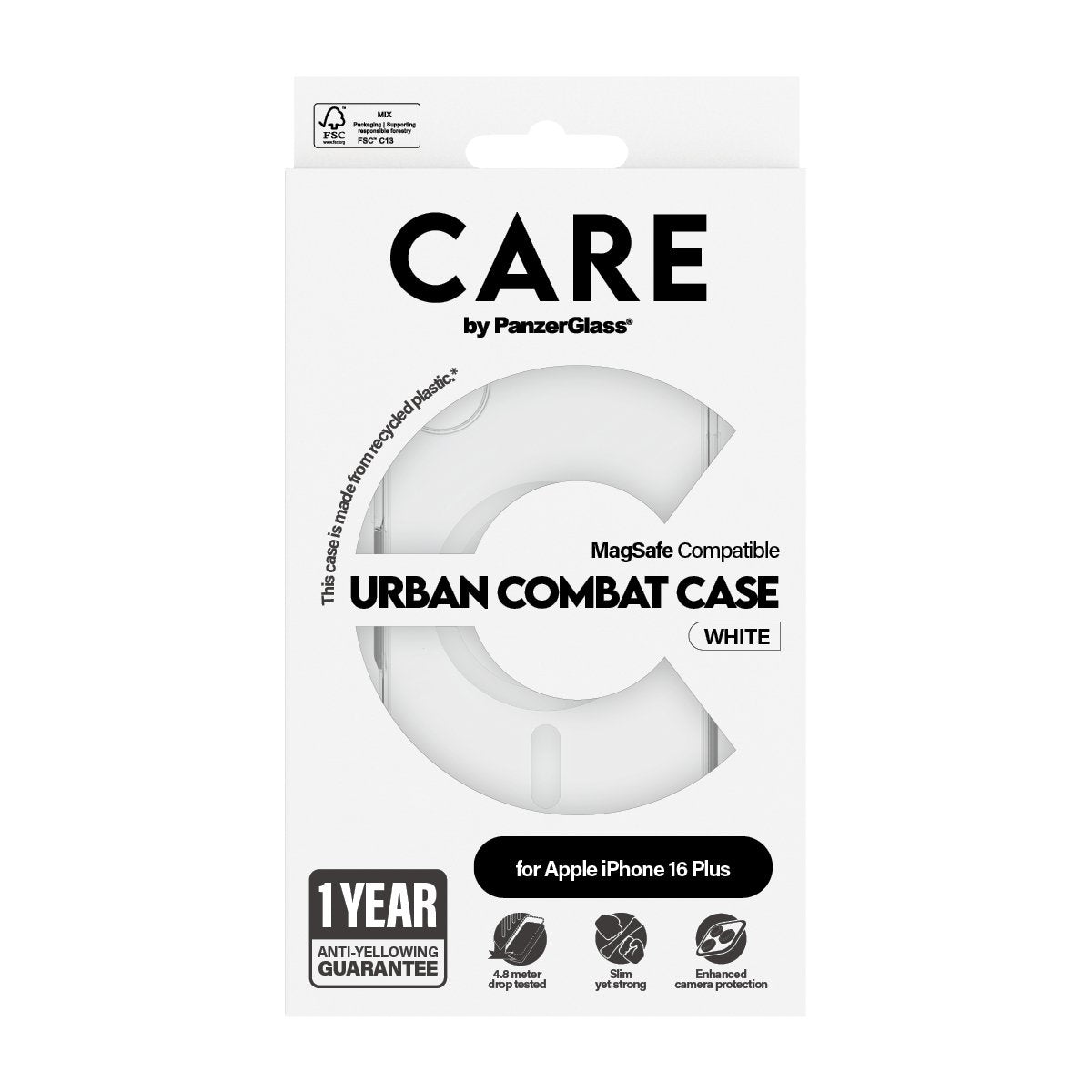 EAN 5715685004056 - PanzerGlass CARE™ by ® Urban Combat Case Transparent w. White MagSafe iPhone 16 Plus funda para teléfono  imagen 3