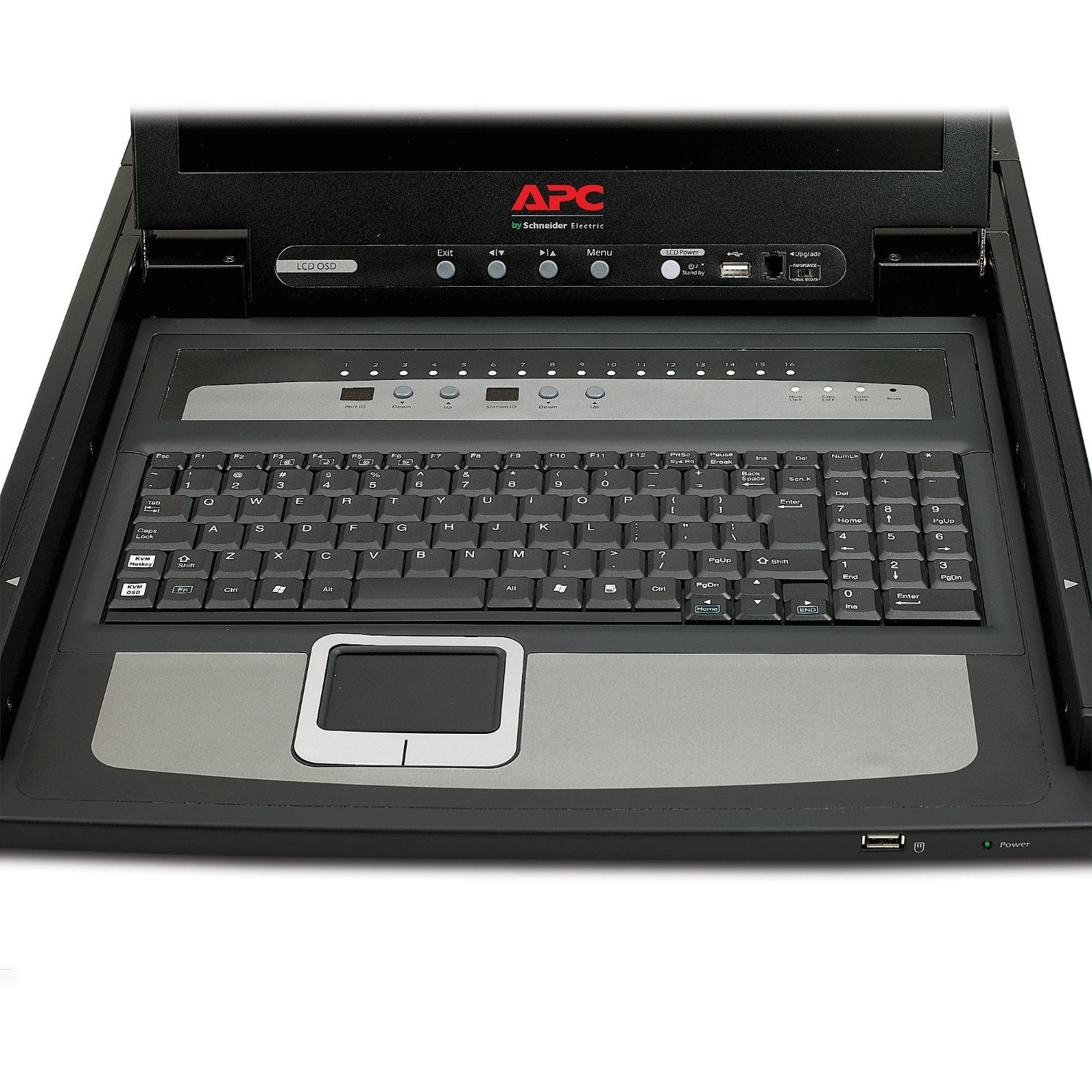 Apc Lcd Console Consola Kvm Con Conmutador Kvm 16 Puertos Ps/2 17" Montaje En Bastidor Vga Negro 1u Para P/N: Smtl2k2rm2ucl Smtl2k2rm2uclnc Smtl3krm2ucl Smtl3krm2uclnc Smx3000rmx93