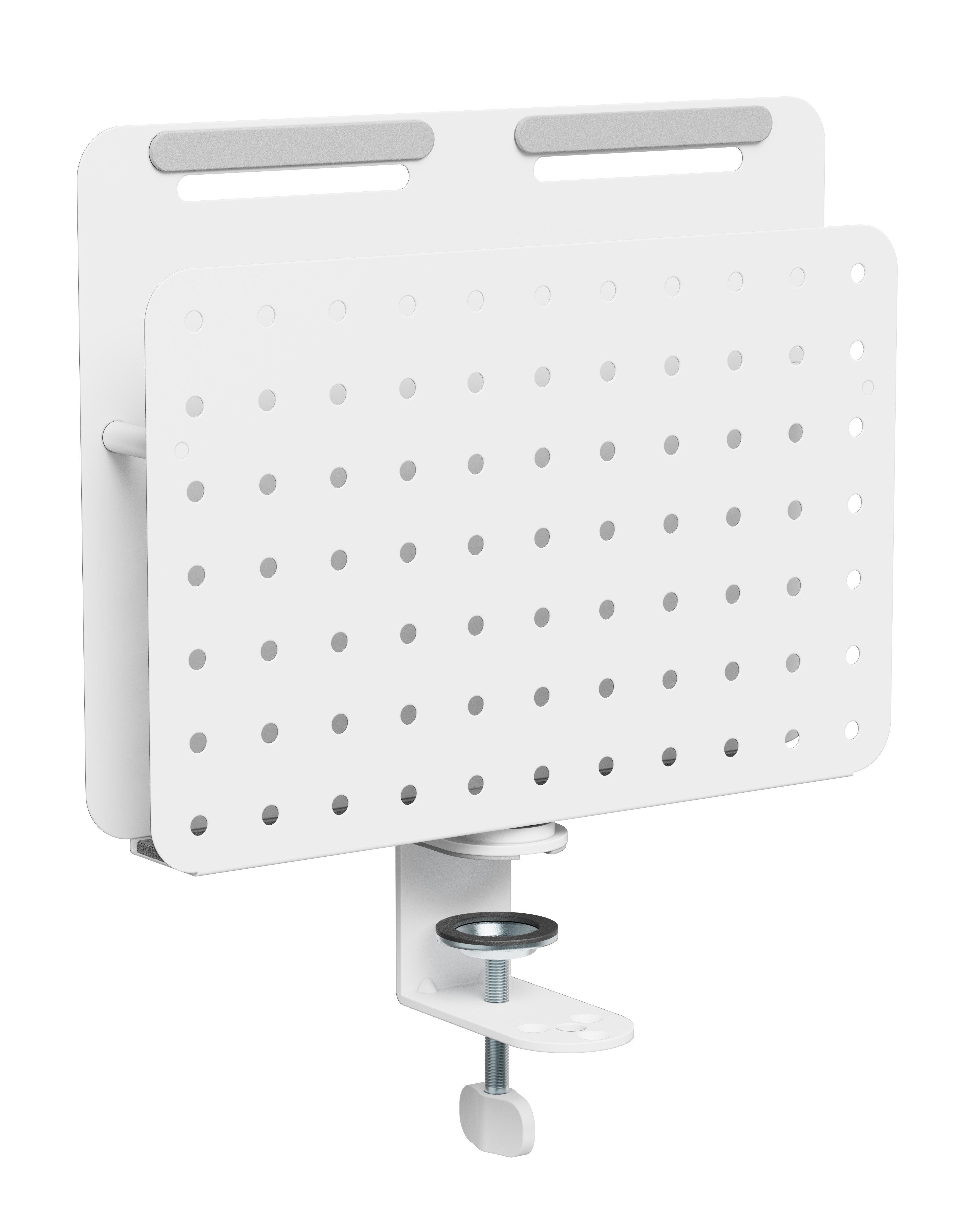 Organizador De Escritorio Activejet Apb-006w: Tablero Giratorio Perforado Con Organizador Vertical, En Gris Y Blanco