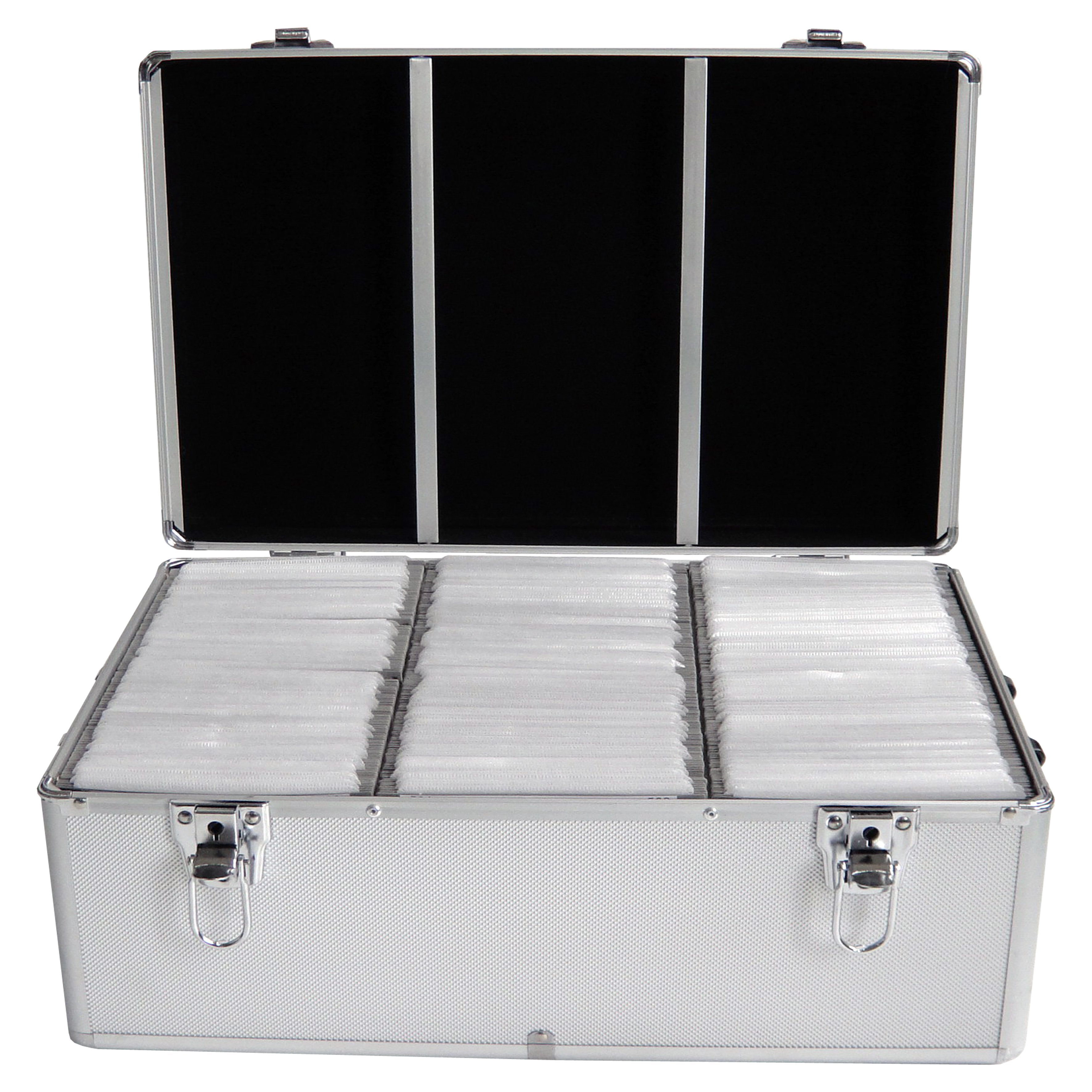 Mediarange Box77 Funda Para Discos Ópticos Maleta Rígida 500 Discos Plata