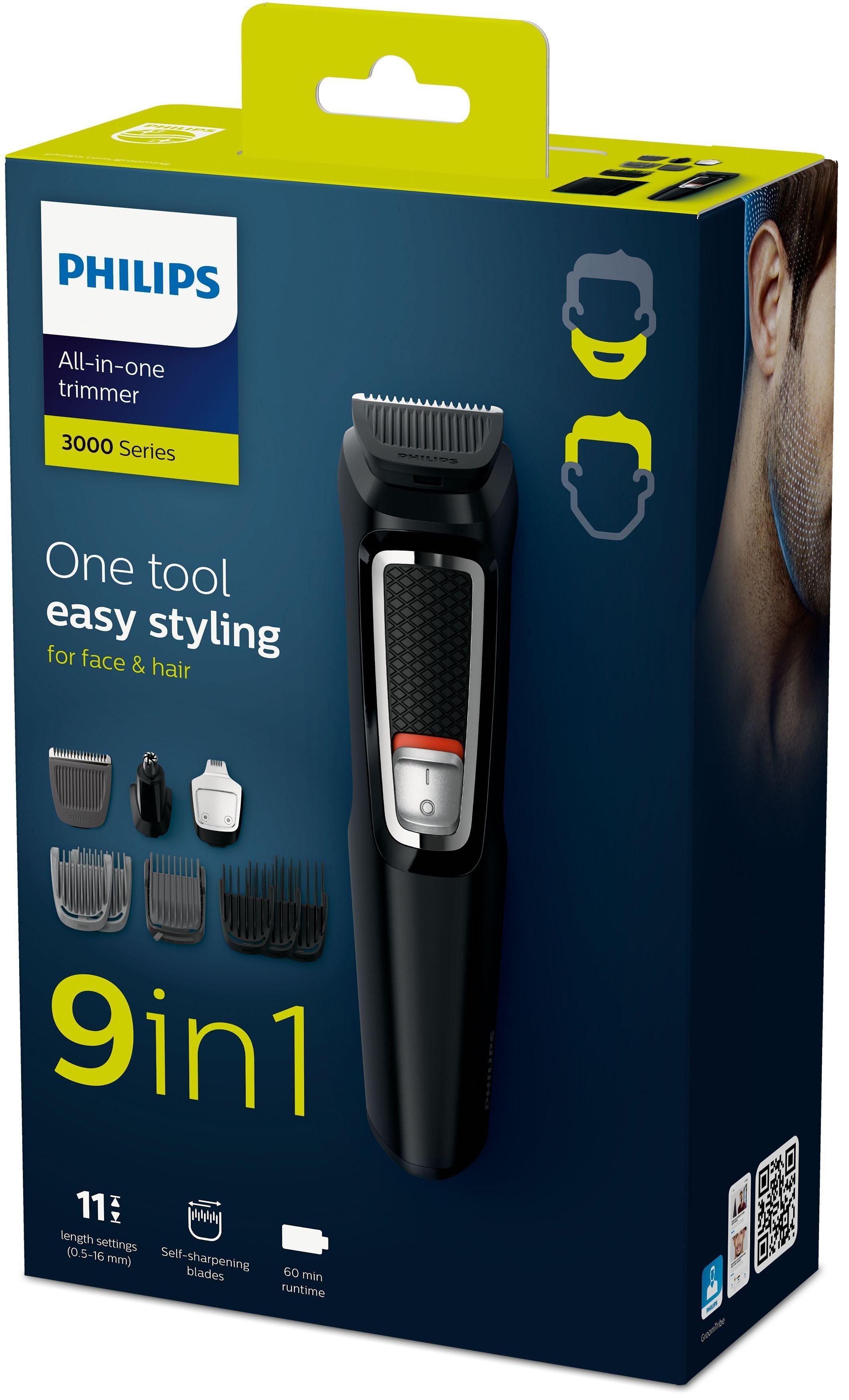 EAN 8710103786313 - Philips MULTIGROOM Series 3000 MG3740/15 cortadora de pelo y maquinilla Negro Níquel-metal hidruro (NiMH) imagen 3