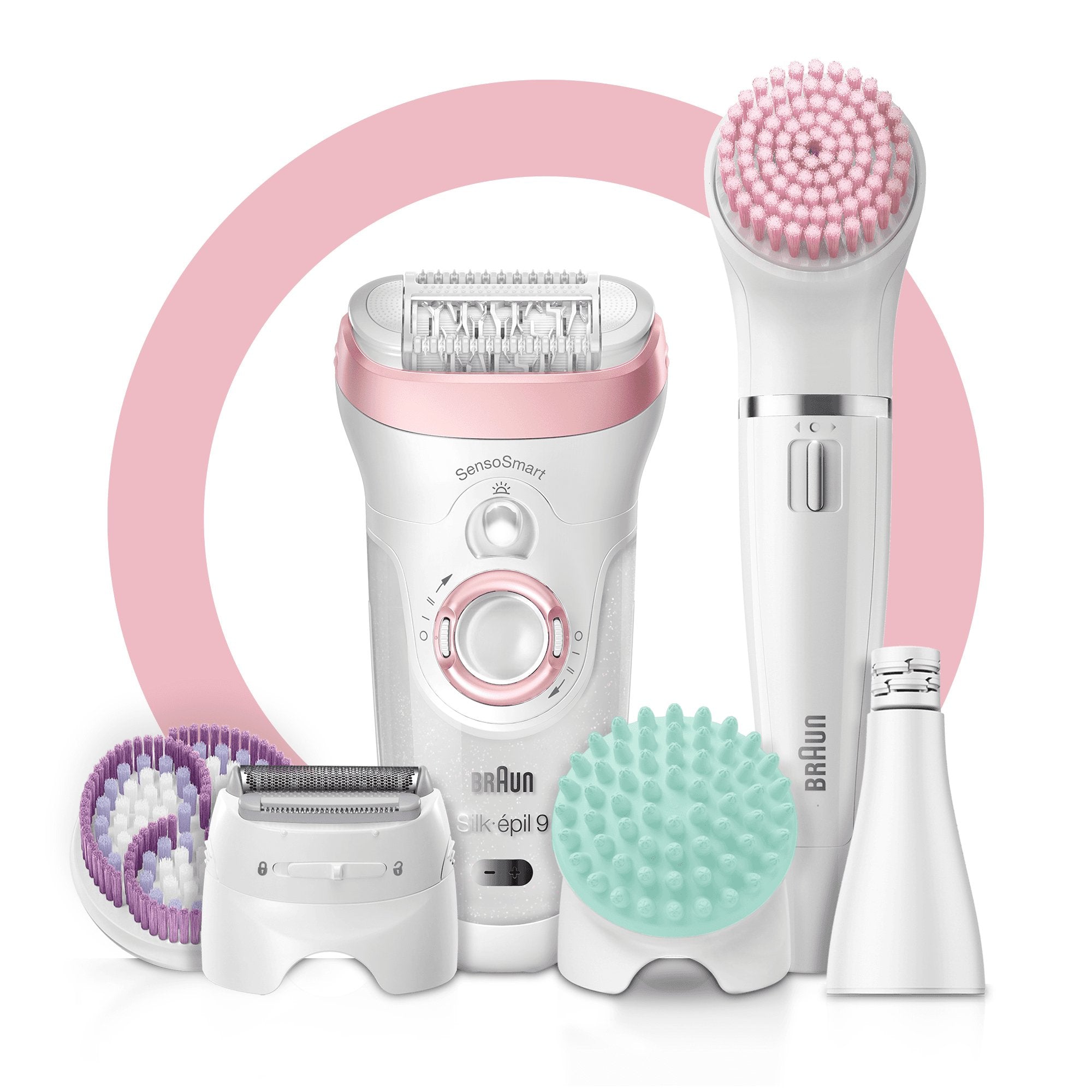 EAN 4210201222996 - Braun Silk-épil 9 81683682 depiladora 40 pinzas Blanco, Rosa imagen 3