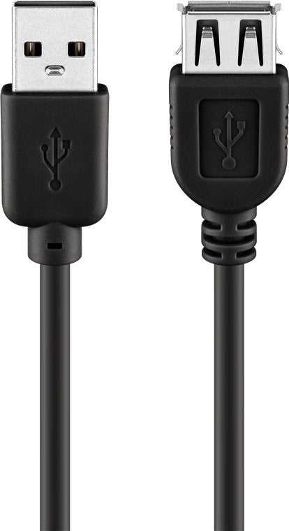 Techly Hi-Speed Usb 2.0 Extension Cable A-A M/F 30cm Black