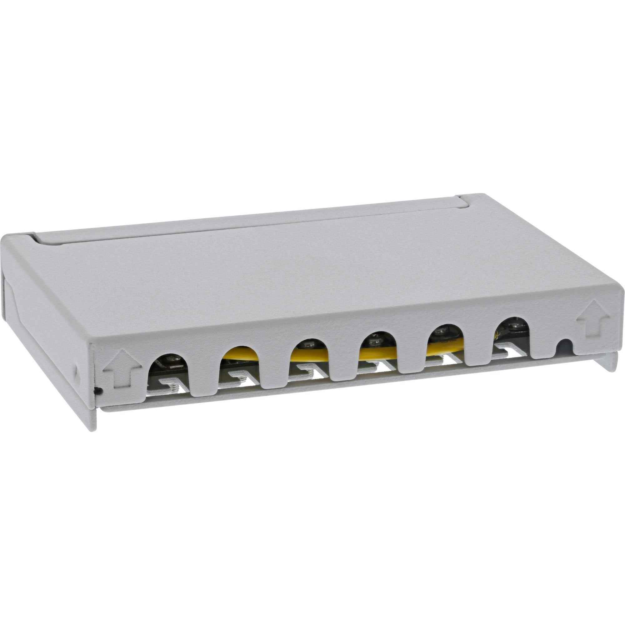 Inline® Patch Panel Cat.6a 0.5u 6-Port, For Table/Wall/Rail, With Dust Projoection, Gris