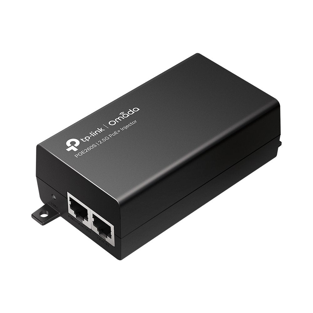 Poe Injector Tp-Link Poe260s 2p 2.5gbps 30w Pasa Datos Y Alimentacion Por El Mismo Cable Hasta 100 Metros Plug And Play