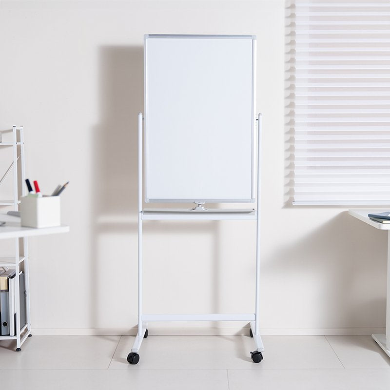 Dry Erase Whiteboard, Mobile, Double-Sided, Metal, 60x90cm