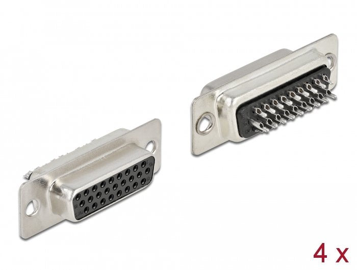 D-Sub Hd 26 Pin Buchse Metall, Lötversion, 4 Stück