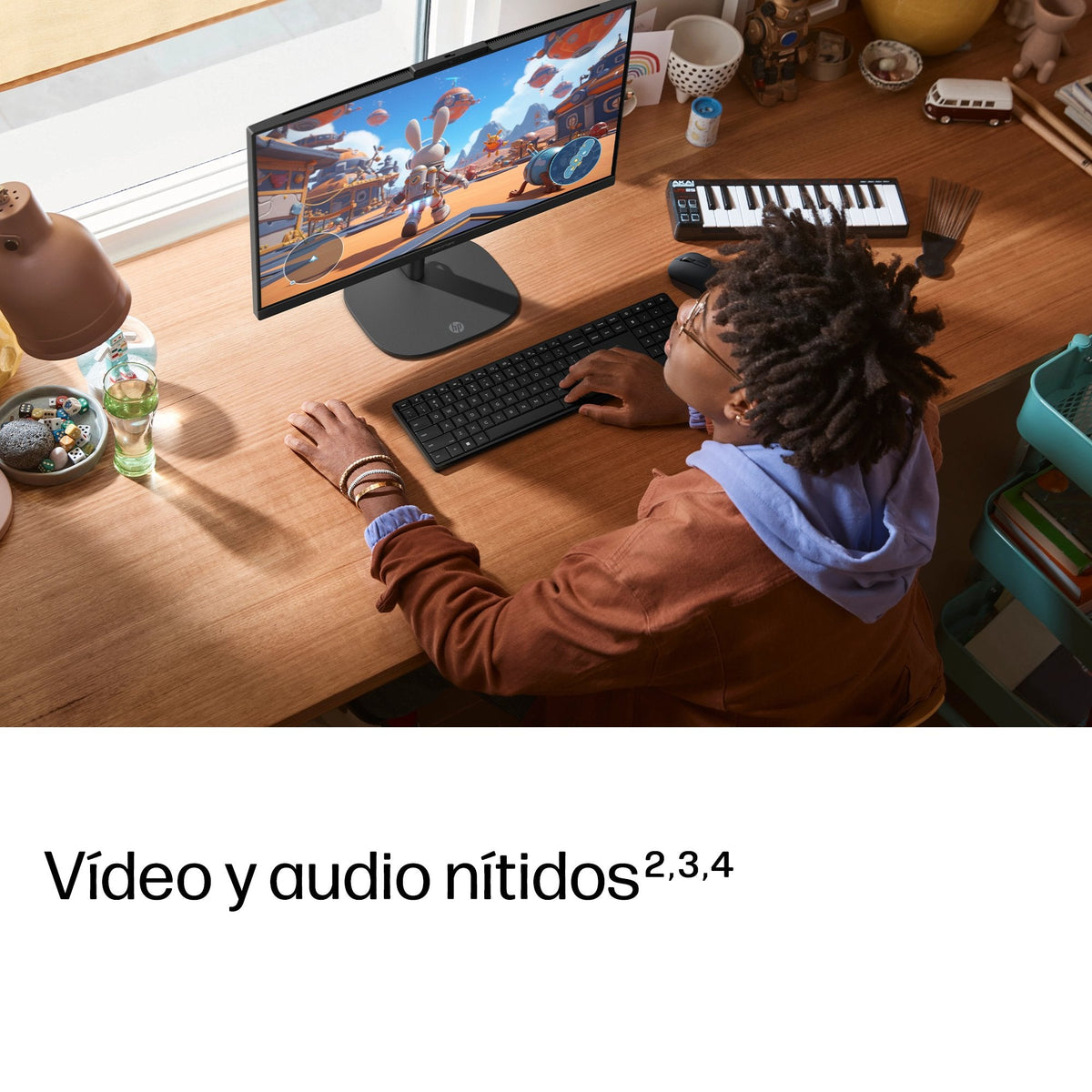 Pc All In One Hp Omnistudio 24-Cu0020ns Intel Core 3-100u 8gb 512gb Ssd 23.8' Sin Sistema Operativo