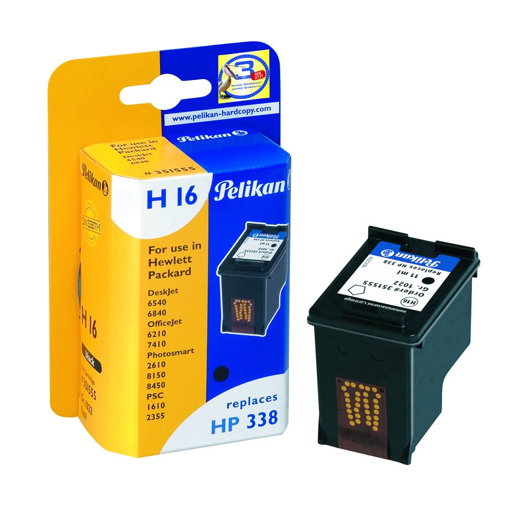 Tinta Pelikan Hp 338 C8765a Remanufactured Negro