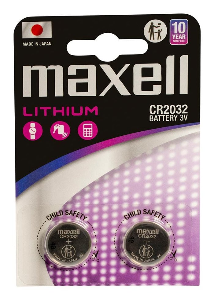Maxell Pila Boton Litio Cr2032 3v Blister*2