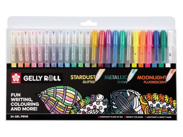 Talens Sakura Bolígrafos Gelly Roll Mixed Estuche De 24 C/Surtidos