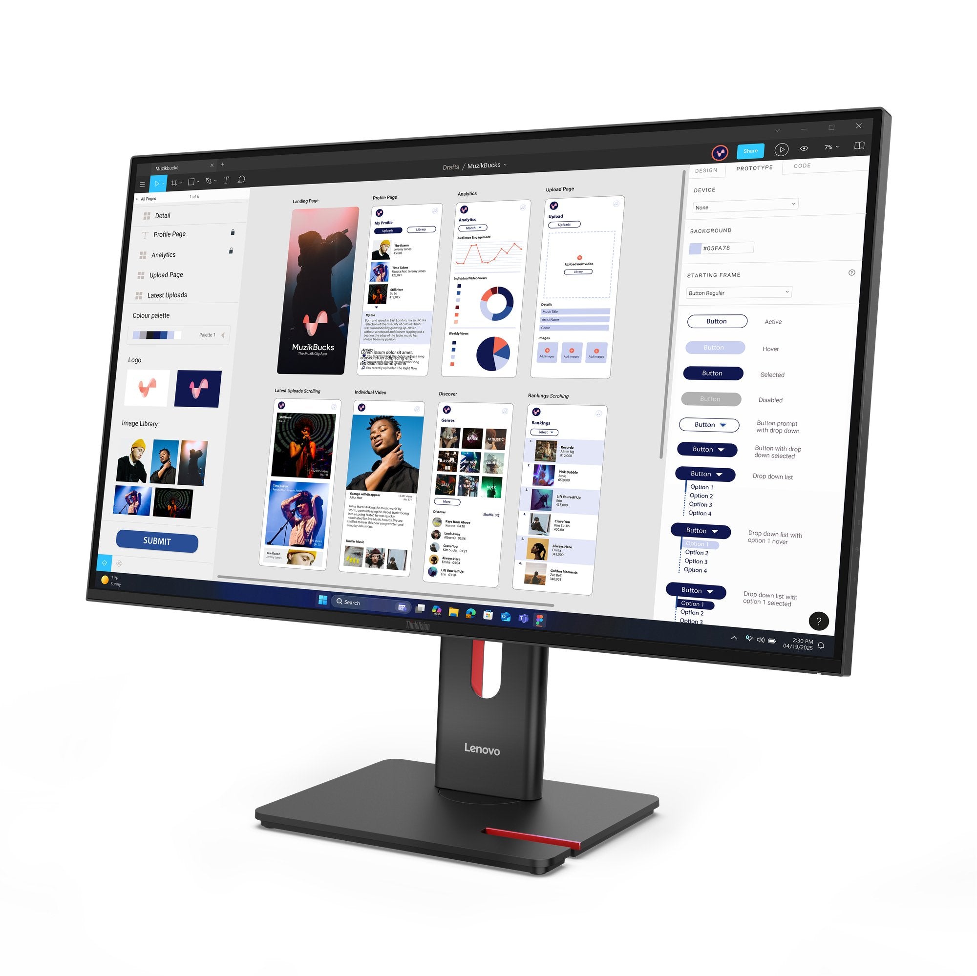Monitor  Lenovo Thinkvision T32ud-40 31.5 3840x2160 Hdmi 3y Warranty