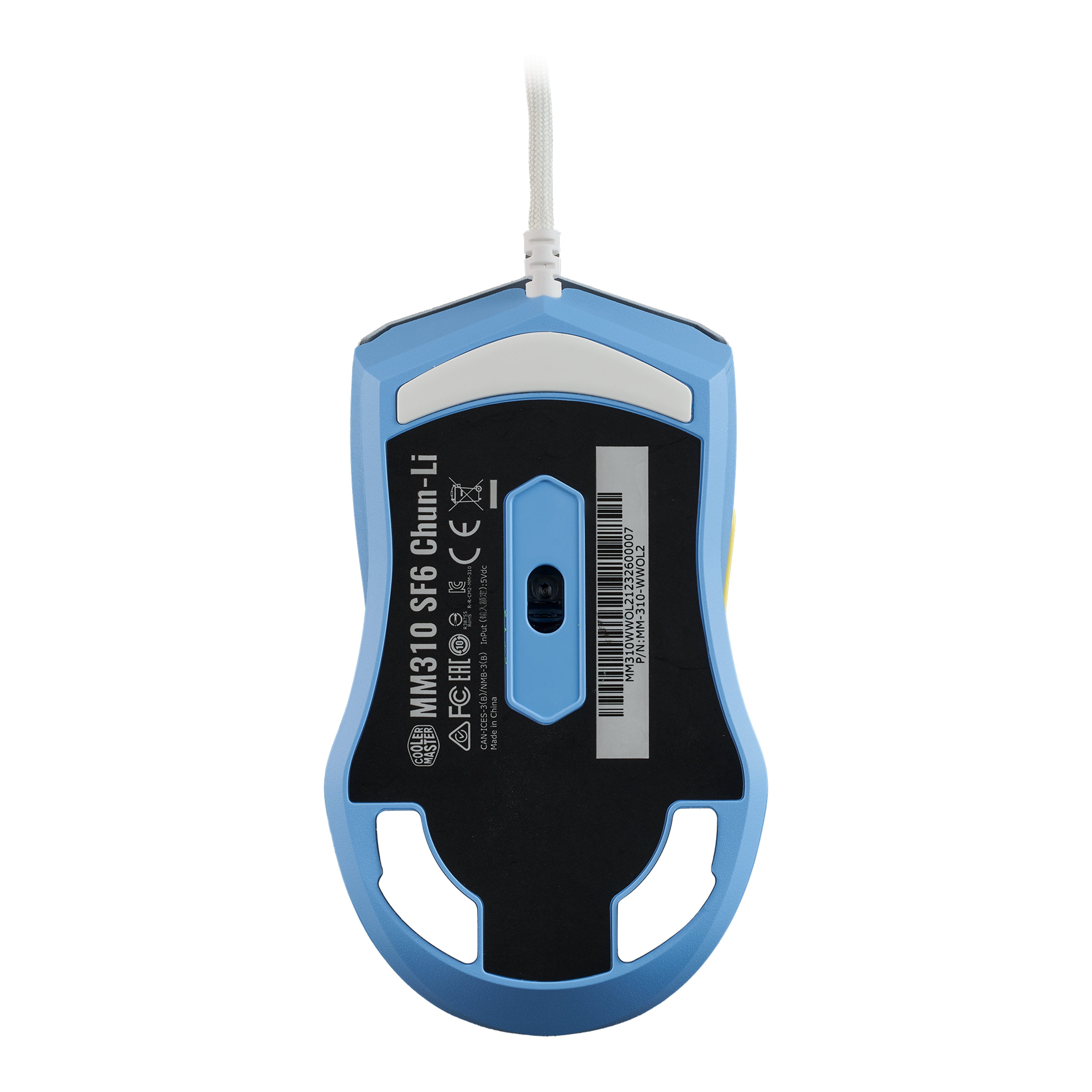 Ratón Con Cable Gamer Cooler Master Mastermouse Mm310 Street Fighter 6 (Blanco/Azul)