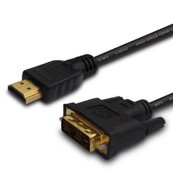Savio Cl-139 Adaptador De Cable De Vídeo 1,8 M Dvi-A Hdmi Tipo A (Estándar) Negro