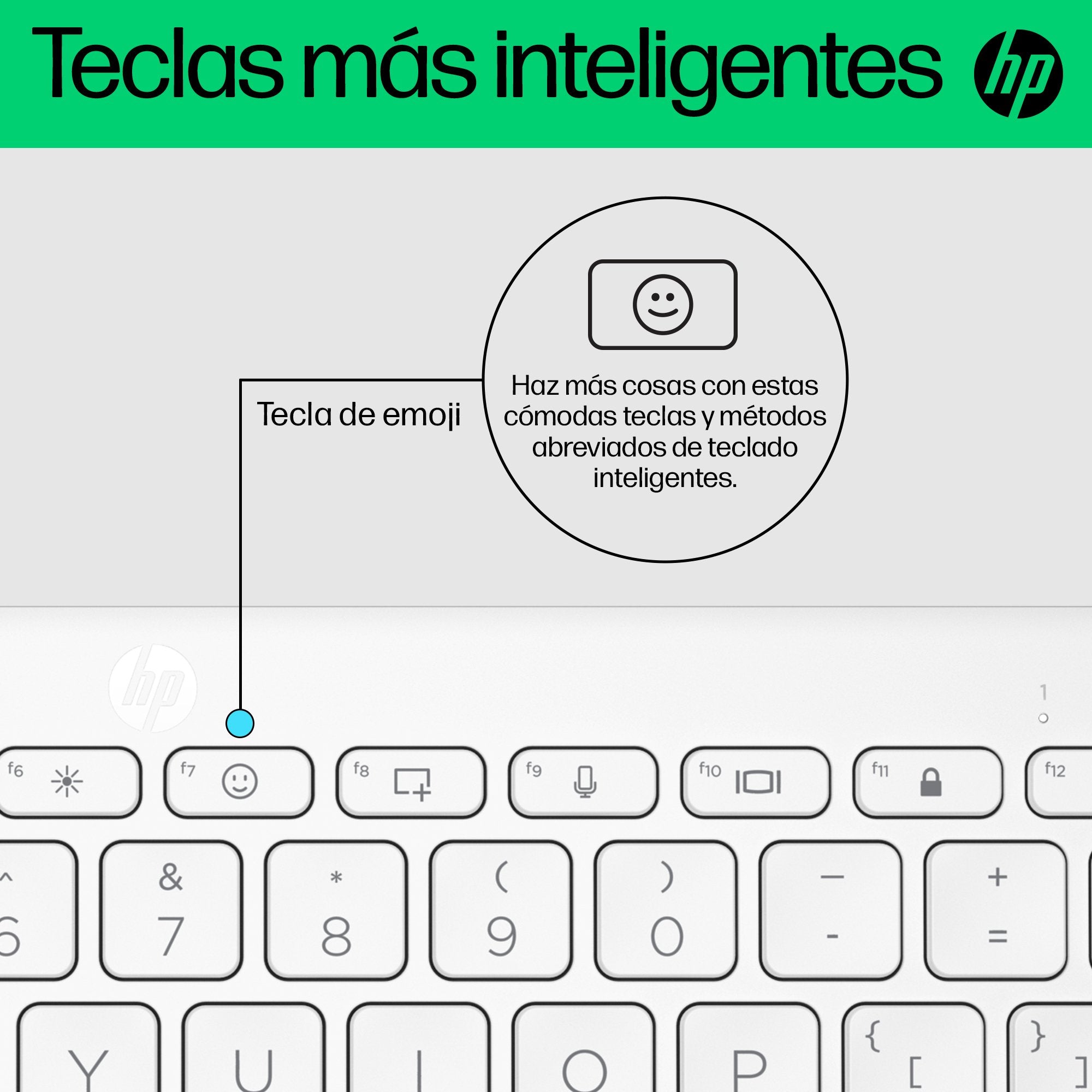 EAN 0196548516650 - HP 350 WHT Compact Multi-Device Keyboard teclado Hogar Blanco imagen 7
