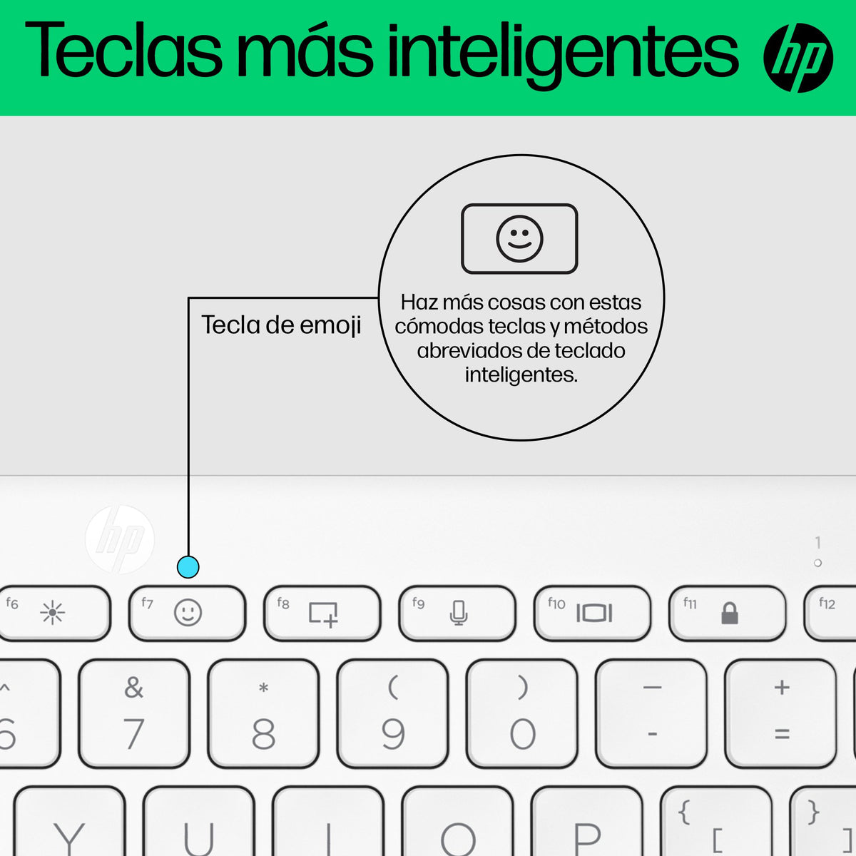 EAN 0196548516735 - HP 350 WHT Compact Multi-Device Keyboard teclado Hogar Blanco imagen 7
