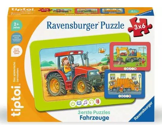 Ravensburger Tiptoi 3 Primeros Rompecabezas: Vehículos 4005556002276.0